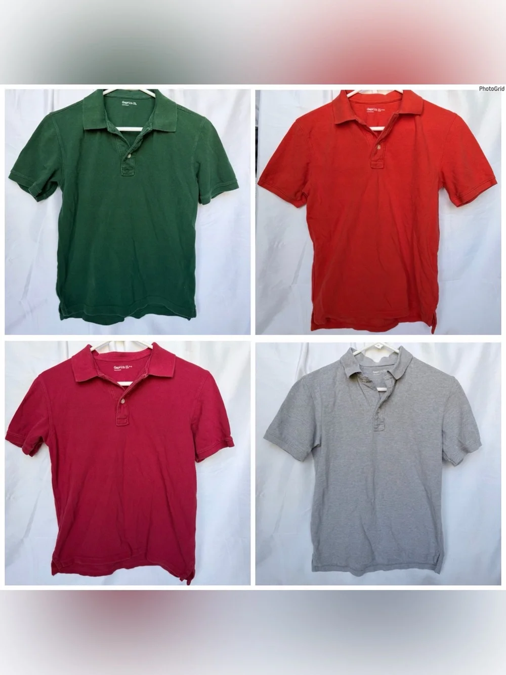 GAP boys Polo Pack in Green, Red, Pink & Gray